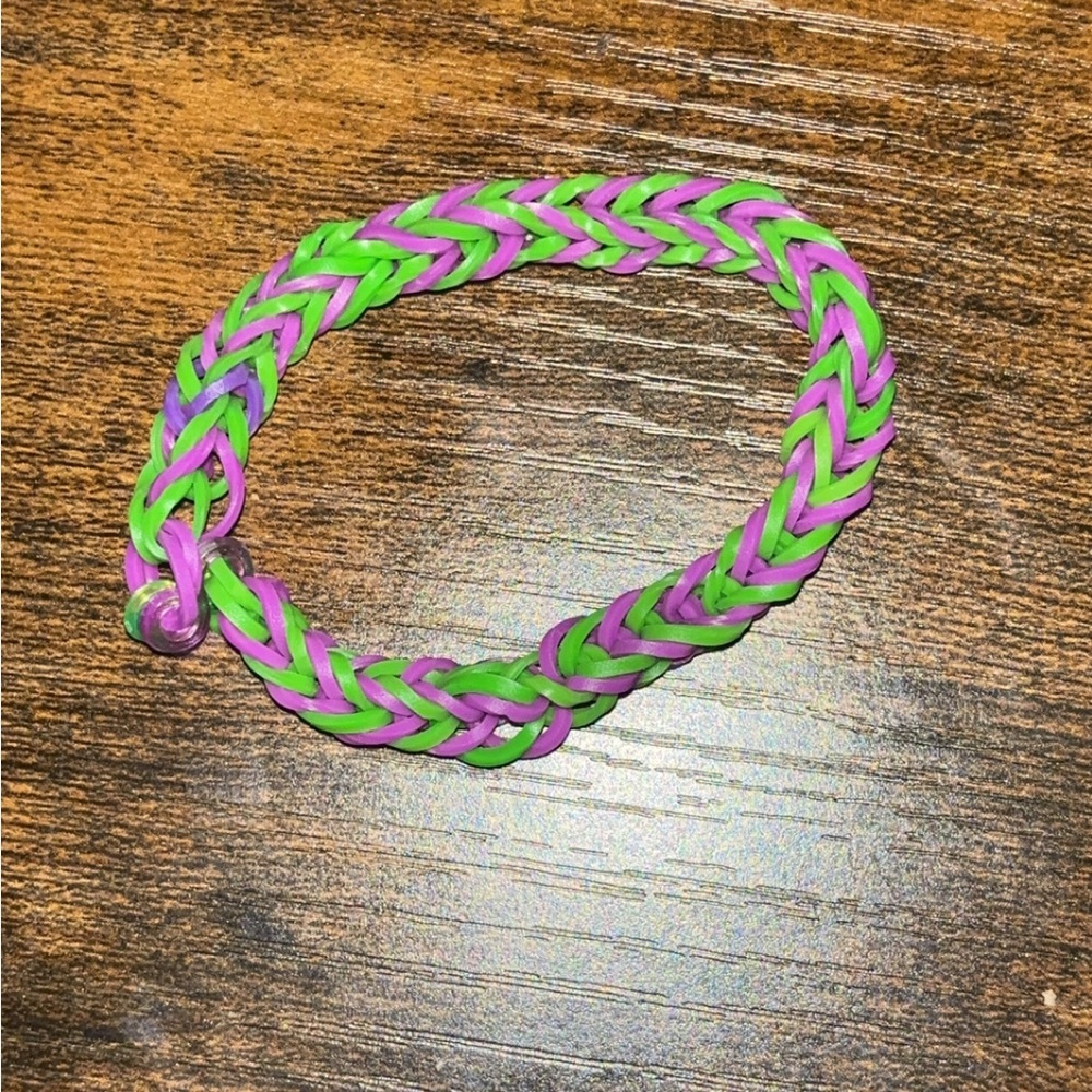 Colorful Braided Bracelet green and purple! (1 bracelet)